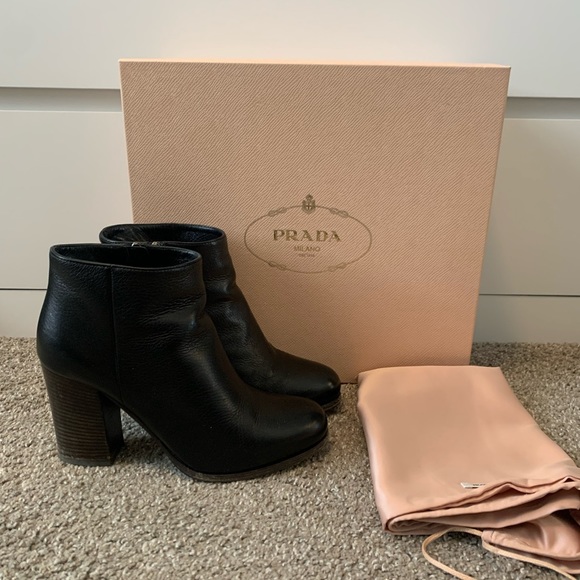 Prada Shoes - **SOLD** Prada Ankle Leather Boots